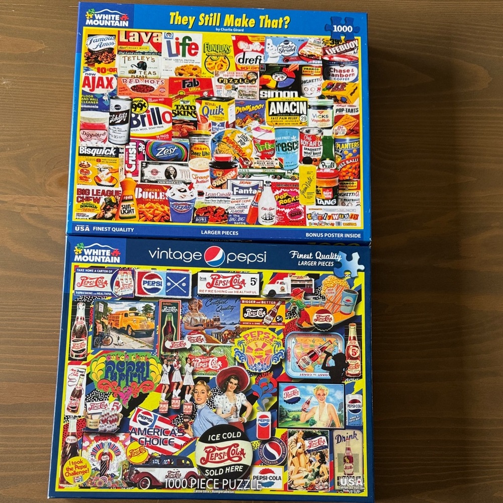 Lot of 2 White Mountain Puzzles